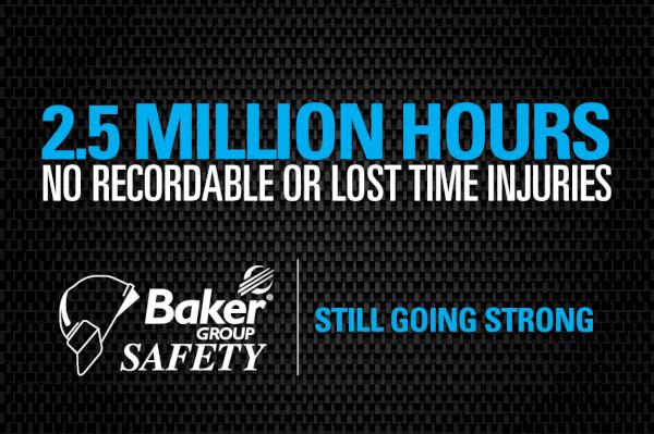 Baker Group Achieves Heralded Milestone – 2.5 Million Hours Without Injury